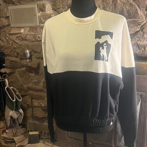 Monochrome Cowboy Graphic Sweatshirt